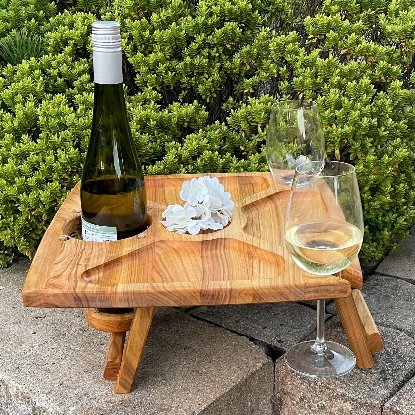 Klappbarer Picknicktisch aus Kirschbaum