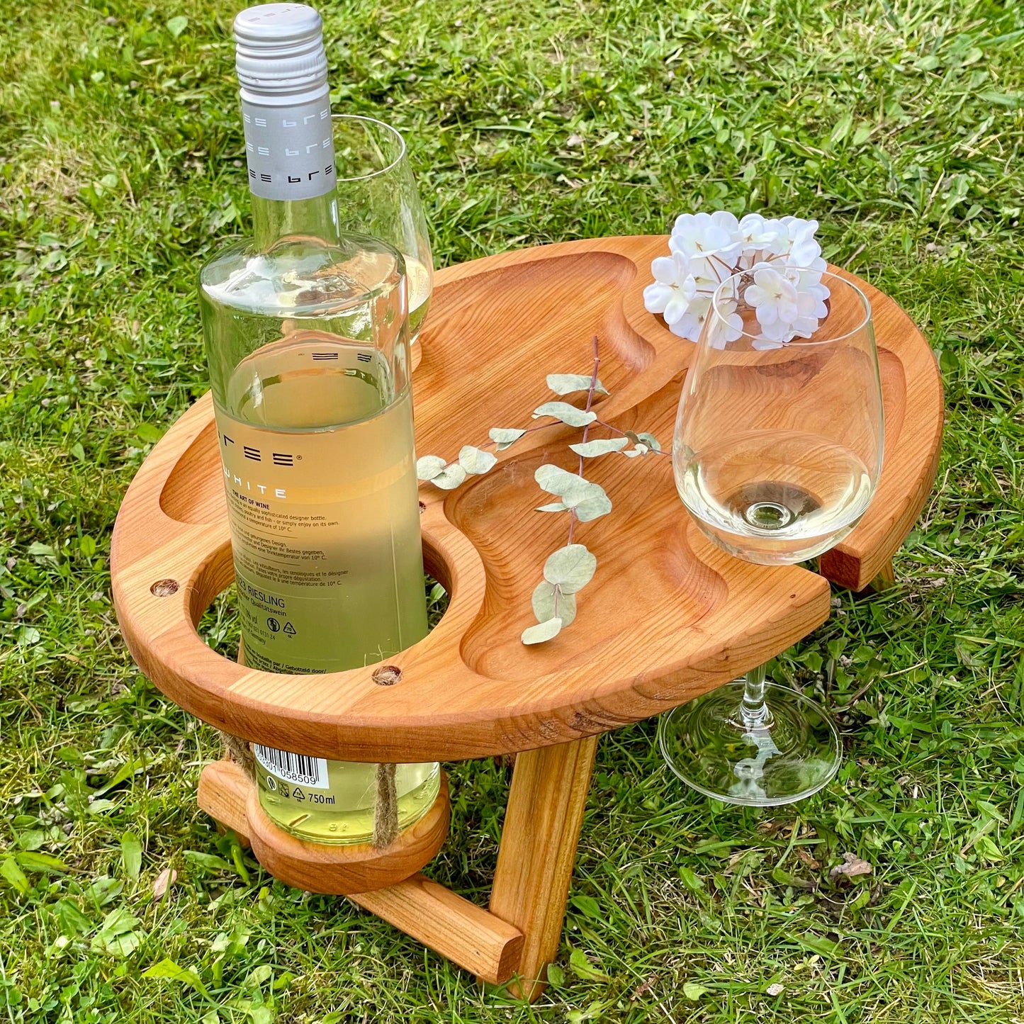 Klappbarer Picknicktisch aus Kirschbaum