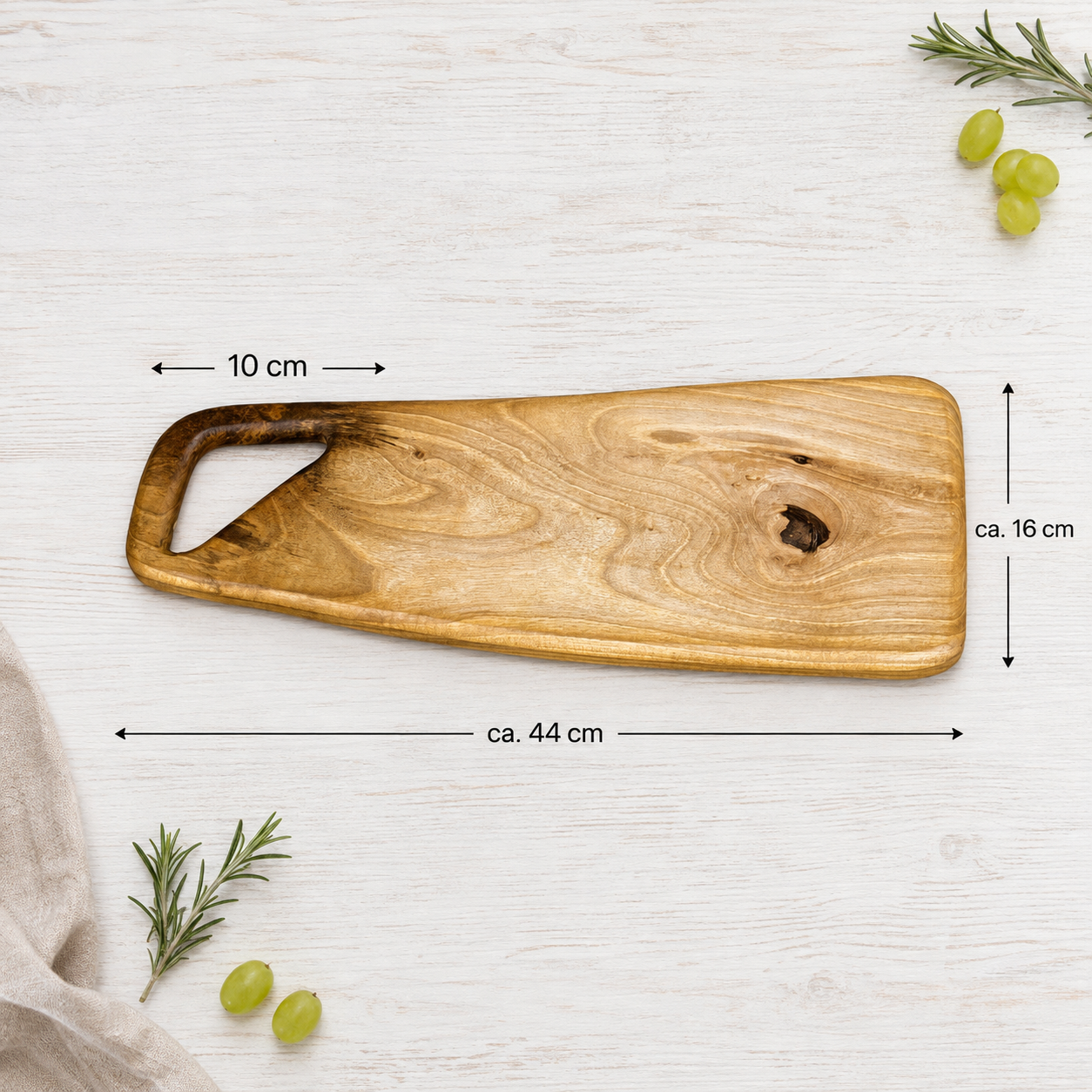 Charcuterie- & Servierbrett, Schneidebrett aus Walnussholz – optional mit persönlicher Gravur