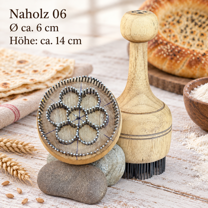Brotstempel Chekich aus Holz – 7 Muster für Nonbrot, Lepjoschka & Fladenbrot