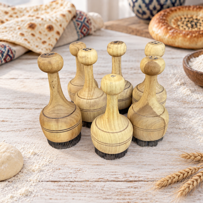Brotstempel Chekich aus Holz – 7 Muster für Nonbrot, Lepjoschka & Fladenbrot