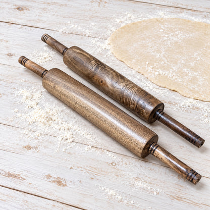 Nudelholz mit Brotstempel Chekich – 2-teiliges Backset aus Usbekistan