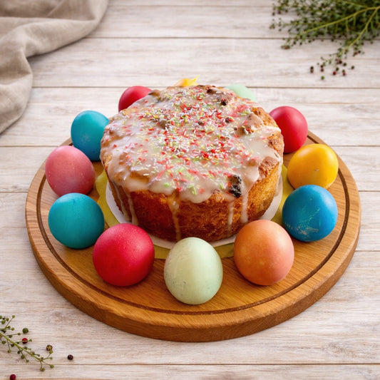 Eierplatte aus Eichenholz für 12 Eier – runder Eierteller, Servierbrett & Osterplatte, Ø 30 cm
