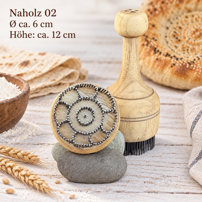 Brotstempel Chekich aus Holz – 7 Muster für Nonbrot, Lepjoschka & Fladenbrot