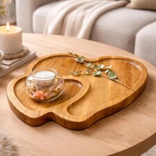 Herz Servierteller aus Kirschbaumholz – personalisiert mit Wunschgravur – Geschenk für Hochzeit, Muttertag & Jahrestag